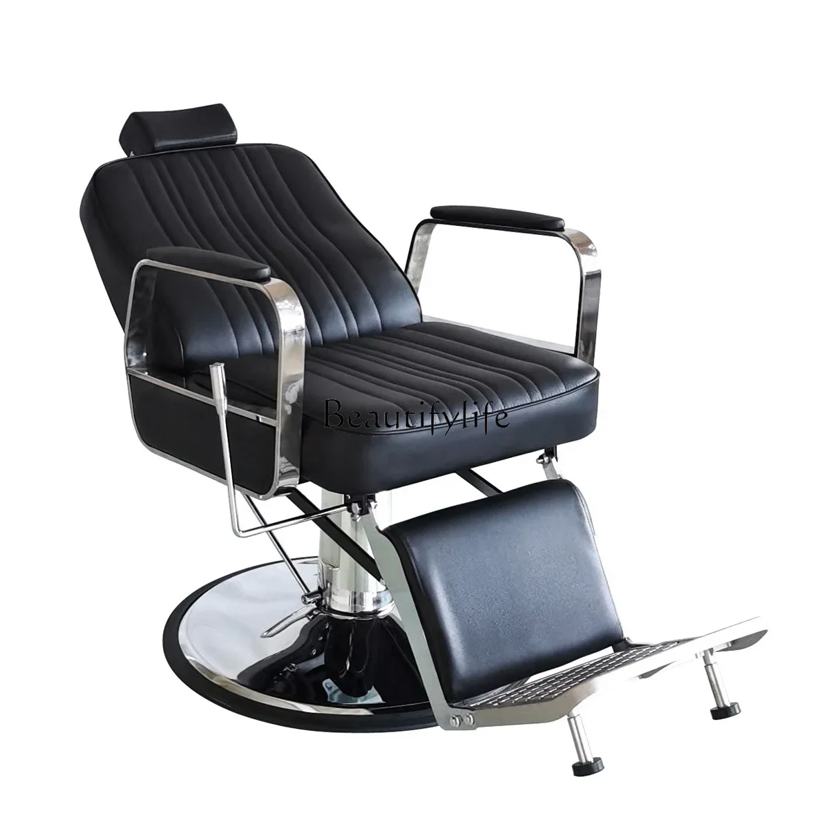 

Barber Chair Barber Shop New Hair Cutting Hairdressing Chair Backrest Can Be Put down Rotatable Adjustable