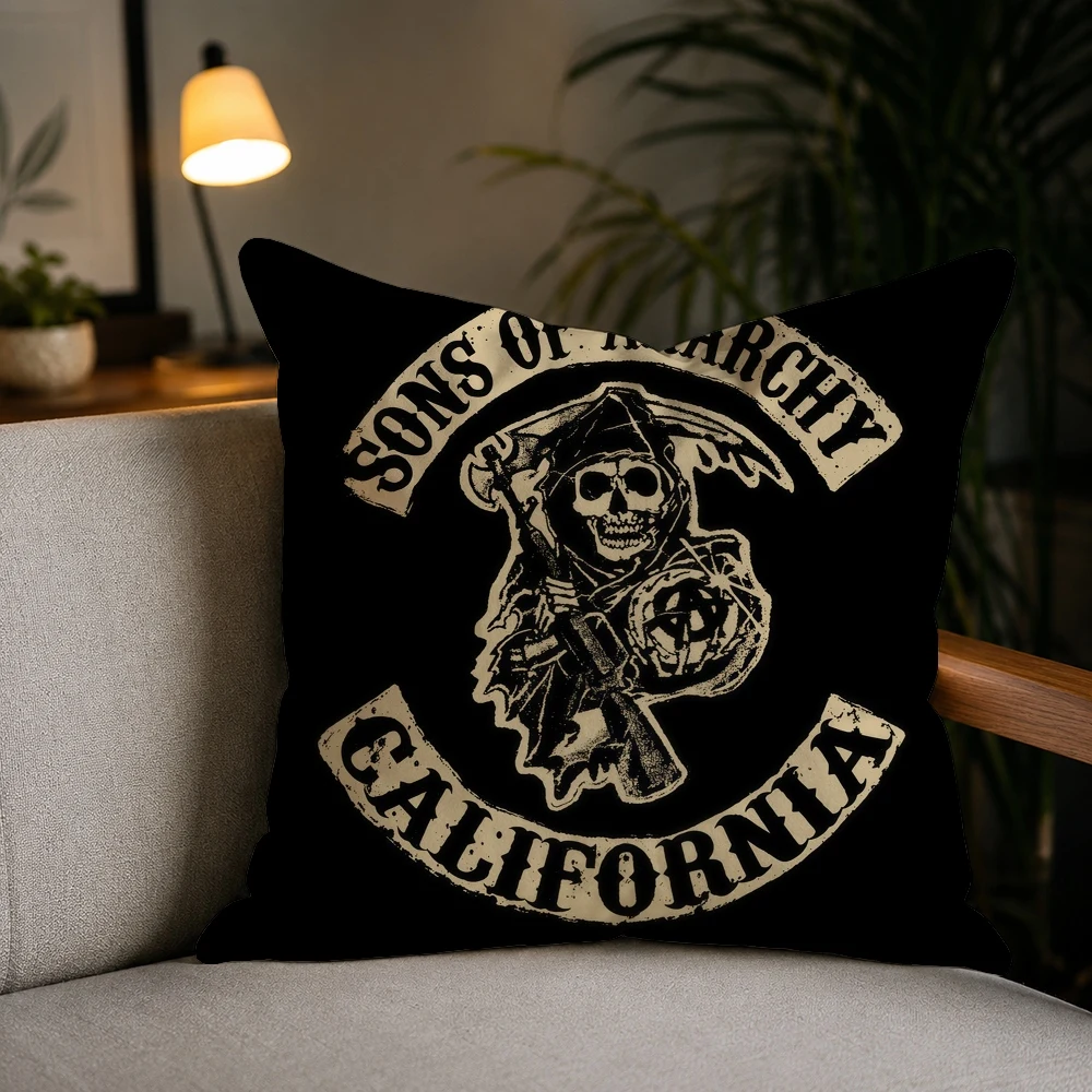 TVShow Sons of A-Anarchy MoviePillow Case Plush Pillow Cases Home Decoration Pillow Cover for Sofa Bed Chair Living Room