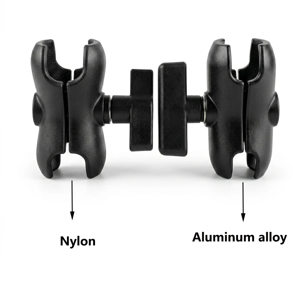 Ram Mount Double Socket Short Arm Bracket for 1.5 Inch 38mm C Size Ball Support Holder Boat Sounder Fish Finder Arm