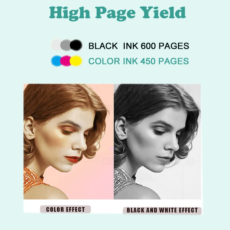 خرطوشة حبر Vilaxh المعاد تعبئتها 63XL hp63 لـ HP 63 XL Officejet 5200 4652 4655 3830 4650 4656 4657 ENVY 4510 4511 4520 4522 4526 #3