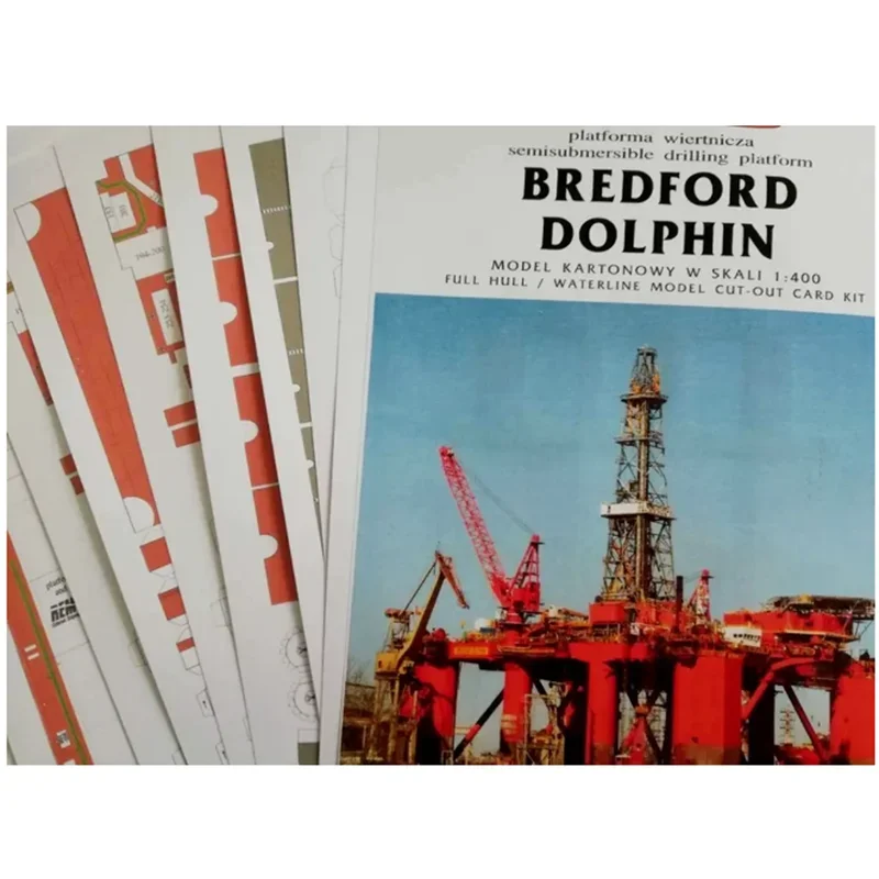 DIY 1/400 Norway Bredford Dolphin Offshore Oil Rig 3d Model Kit