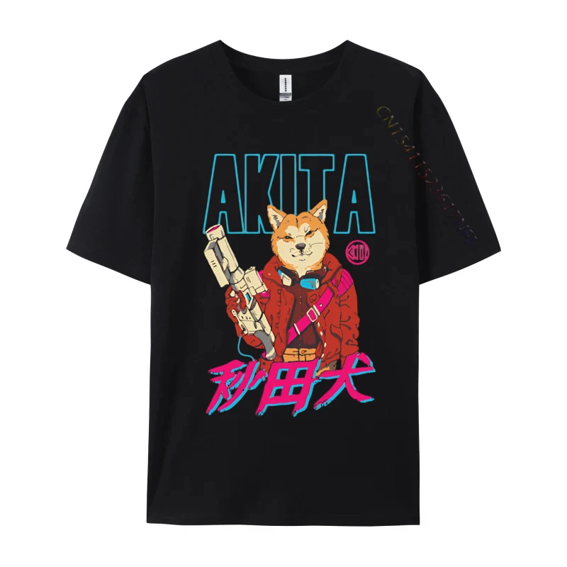 Adult Latest Printing Tops & Tees Cotton Top T-shirts Akita Neo Tokyo T-shirt Vintage T-shirt Brand T Shirt