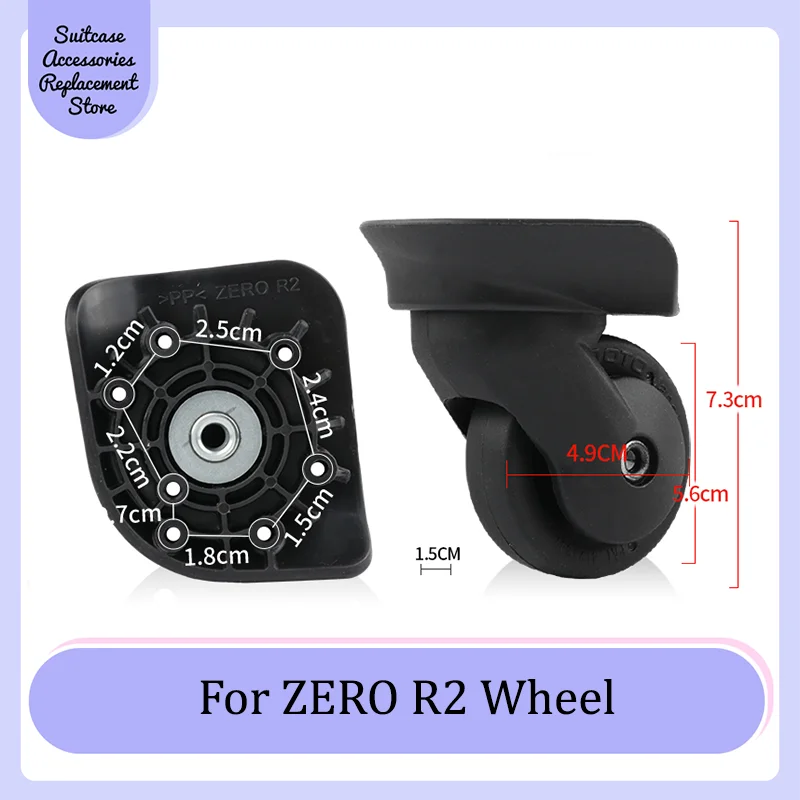 For ZERO R2 Smooth Silent Shock Absorbing Wheel Accessories Wheels Casters Universal Wheel Replacement Suitcase Rotating