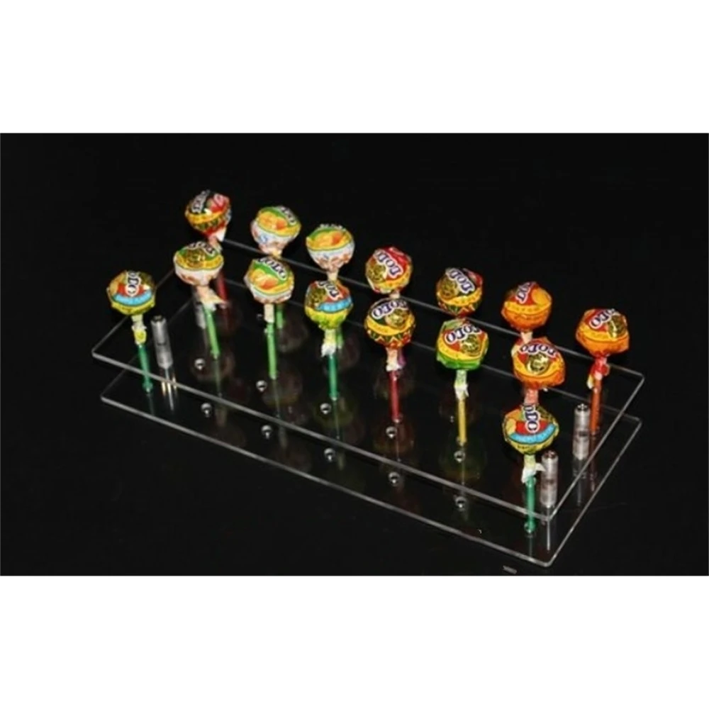 32 Holes Transparent Plexiglass Acrylic Lollipop Display Stand Detachable Design