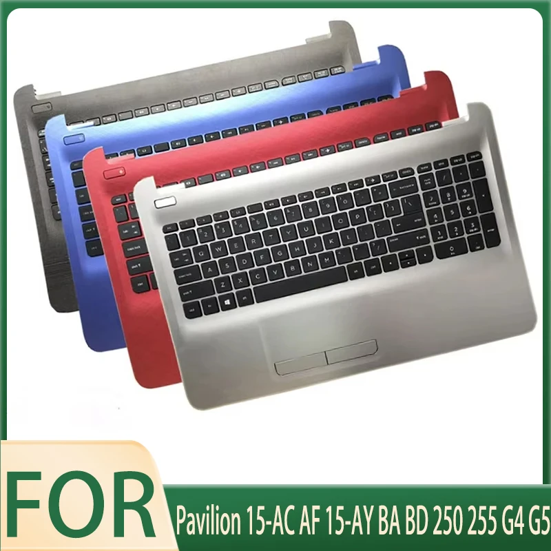 

New US Keyboard for Pavilion 15-AC AF 15-AY BA BD 250 255 G4 G5 TPN-C125 Laptop Case Palmrest Top Upper Cover Replacement