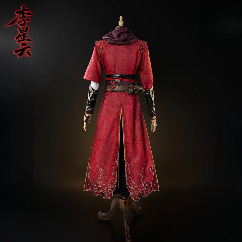 Naraka: Bladepoint Li Xingyun Collaboration الزي الأحمر التأثيري أزياء أنيمي على طراز الألعاب مجموعة كاملة عالمية
