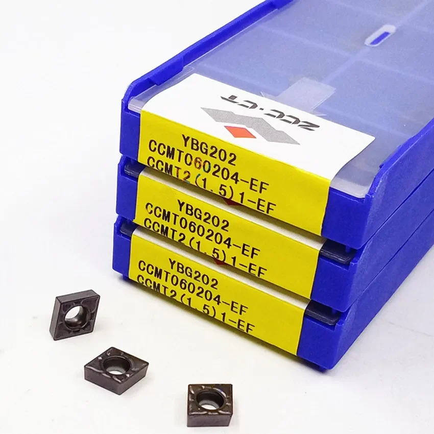 ZCC.CT CCMT060202-EF YBG202/CCMT060204-EF YBG202/CCMT060202-EF YBG205/CCMT060204-EF YBG205 CNC كربيد 10 قطعة/صندوق
