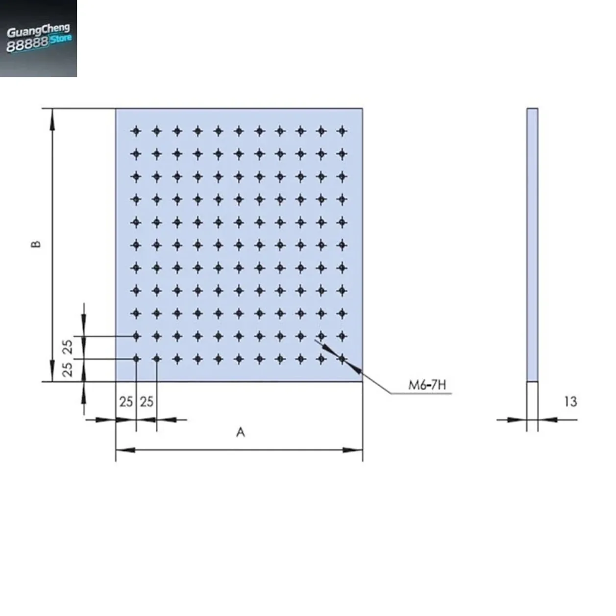 

Оптическая плоская пластина, оптическая экспериментальная макетная плата, жесткий алюминий, сотовая виброизоляционная рабочая платформа 150x150x13 мм