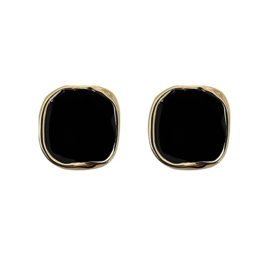Square Earrings Metallic Irregular Square Earrings Geometric Studs Simple French Square Earrings For Stylish Outfits Party Gifts