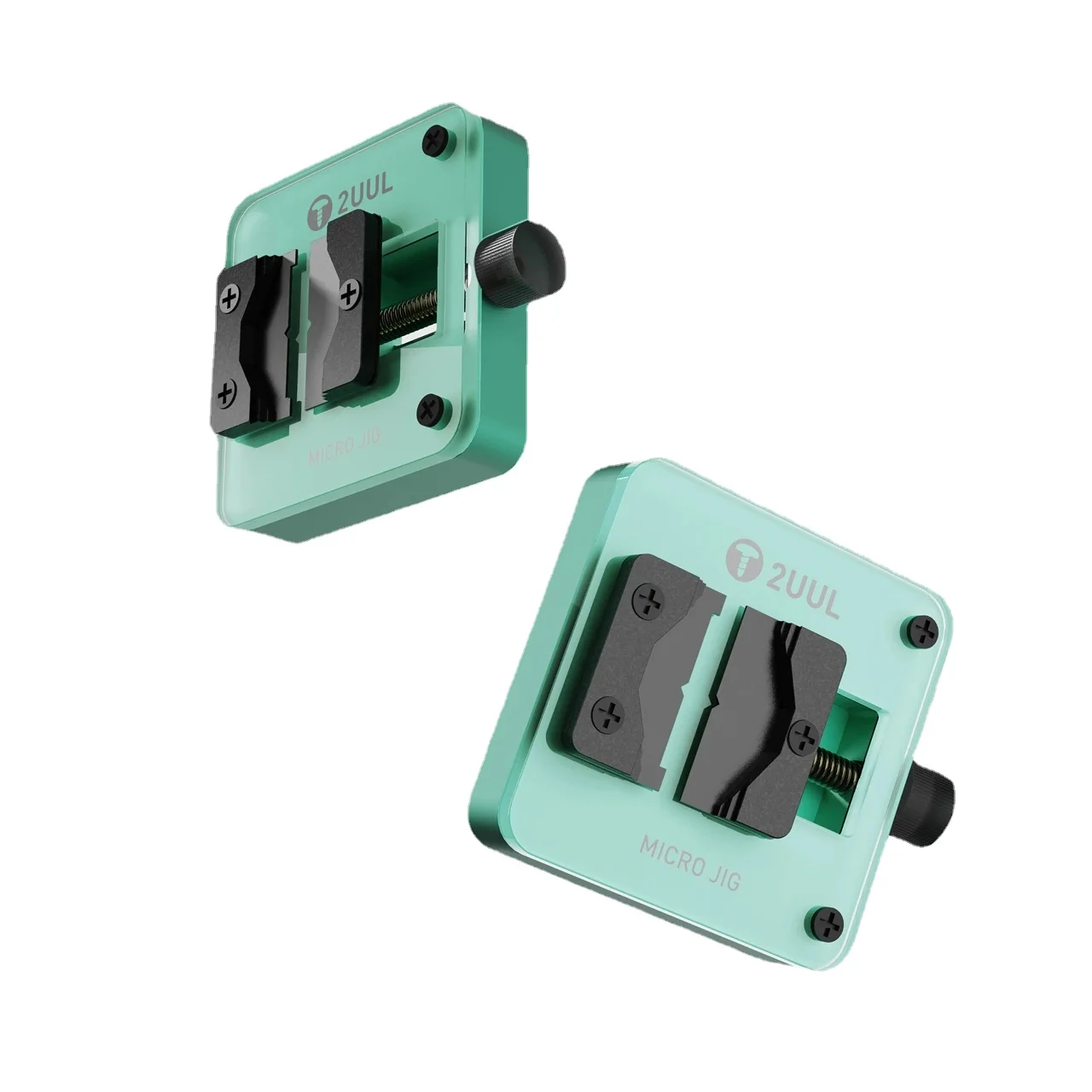 

2UUL Mini Micro Jig Holder with Heat Resistance Glass PCB Board Phone Motherboard NAND CPU IC Cleaning Clamp