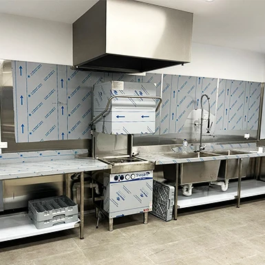 Полный набор комерционных кухонных вытяжек с прямоугольной вытяжкой для коммерческого использования