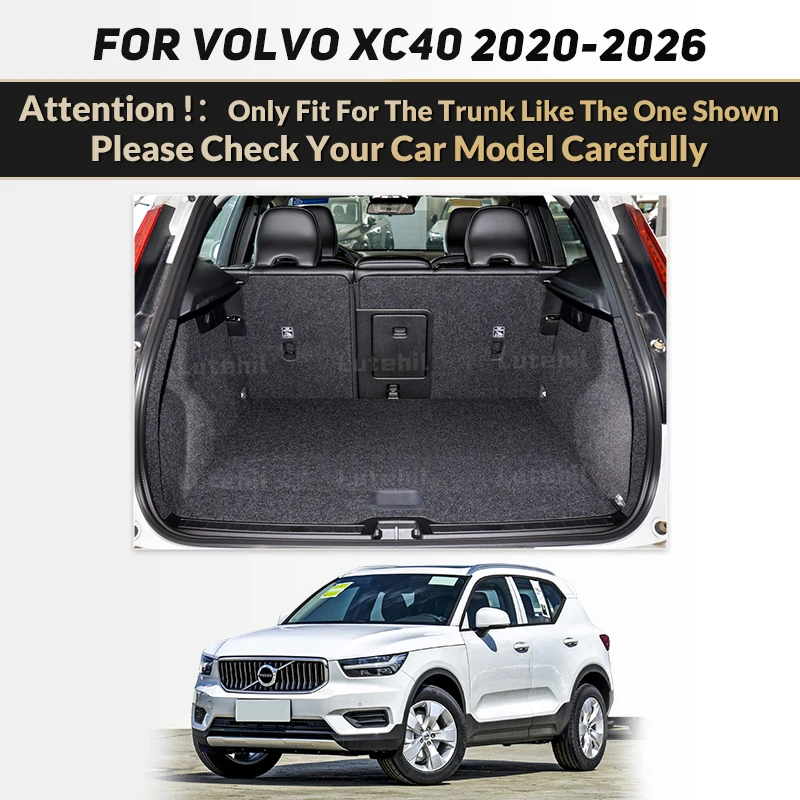 Car Floor Mats For Volvo XC40 2020-2026 25 24 23 22 Trunk mat Cargo Liner Protection Carpet Custom Floor Liners Accessories