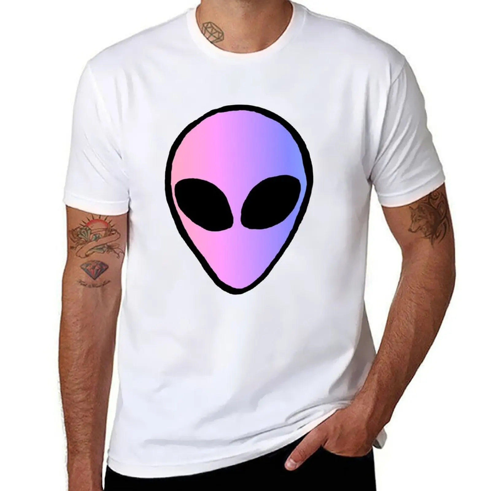 

lavender alien T-Shirt t shirts for man cotton funny t shirt man designer T-Shirt