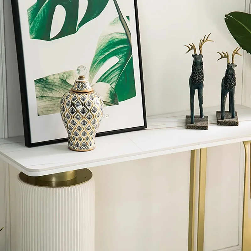 الديكور مدخل الجدول تصميم تخزين وحدة التحكم الجداول المدخل الحديثة الفاخرة وحدة التحكم D'entrada Meuble أثاث غرفة المعيشة