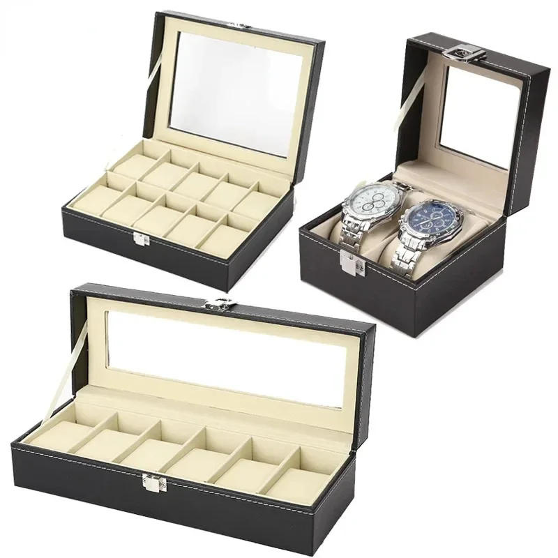

Leather Watch Storage Display Box for Multiple Watches Jewelry Case Bracelets