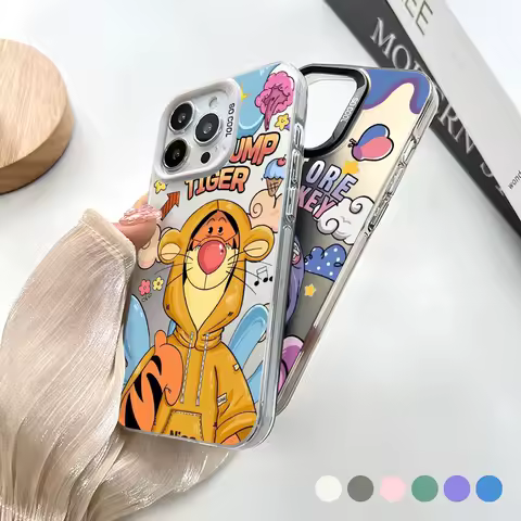 Tigger Eeyore Winnie The Pooh Phone Case for Samsung Galaxy S24 S23 Ultra S22 S21 S20 Plus FE Note 20Ultra A15 A14 Plating Cover