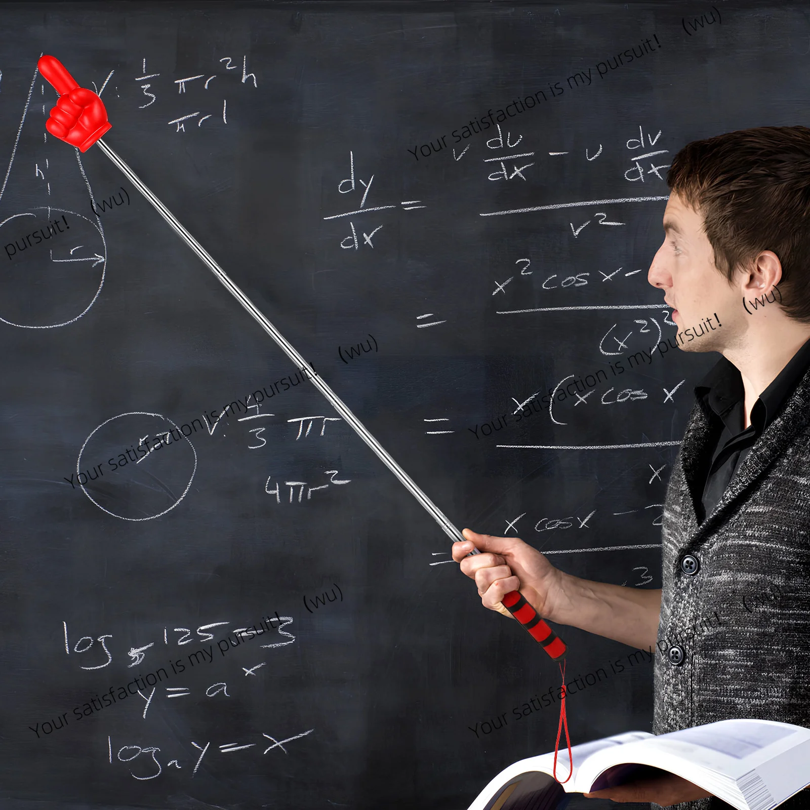 2pcs Teacher Hand Pointer Telescopic Indicator Stick on Finger Plastic Reading Primary School