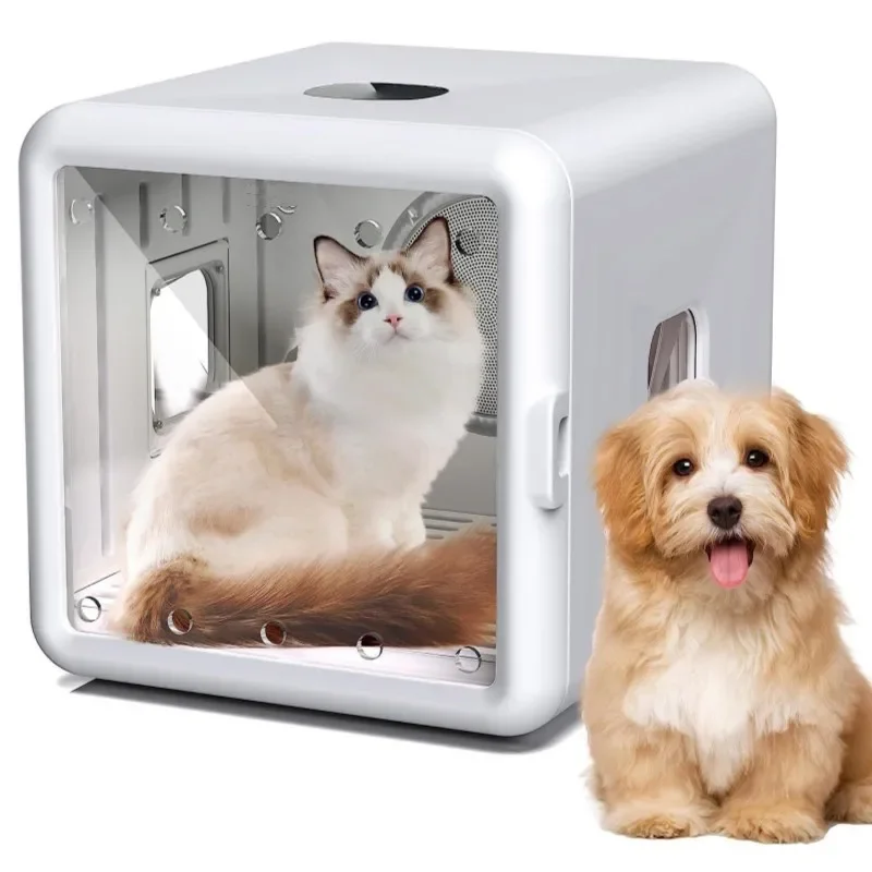 Ultimate safe quiet pet hair dryer with smart temperature control auto dryer box for cats and small dogs