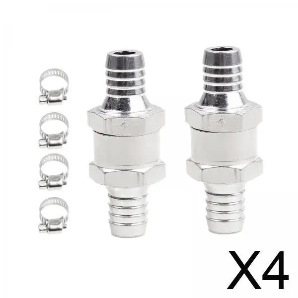 

Universal Aluminium Alloy Check Valve Non Return with Clamps for Automotive Low Pressure Fuel Systems and Carburettors