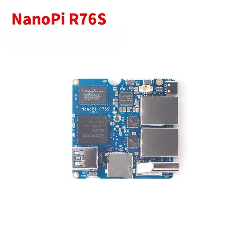 Freundliches Nano Pi R76S RK3576 Entwicklungsboard LPDDR5 Dual 2.5G Netzwerkanschluss HDMI AI Deployment
