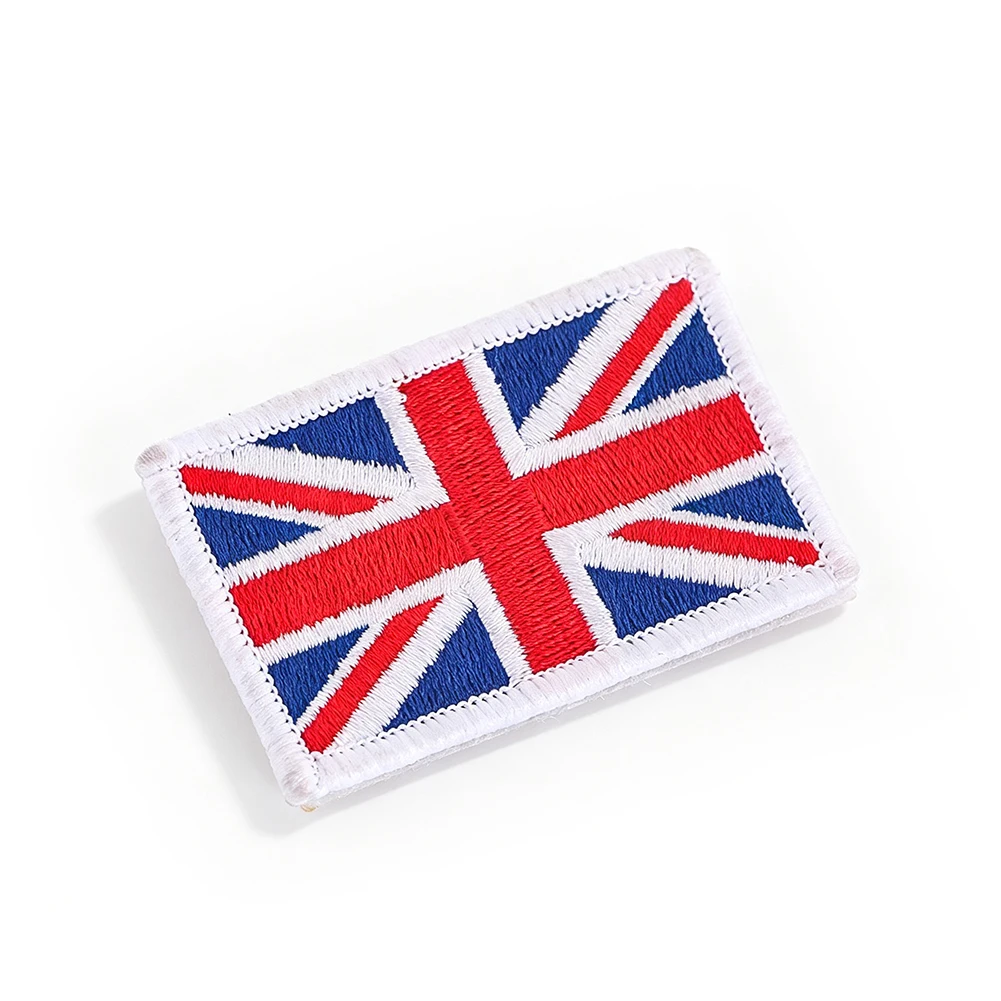 Lustiger, mit der UK-Flagge bestickter Aufnäher mit Klettverschluss, abnehmbares Stoffornament für Hut, Jacke, Rucksack, DIY-Deko – Detail 2
