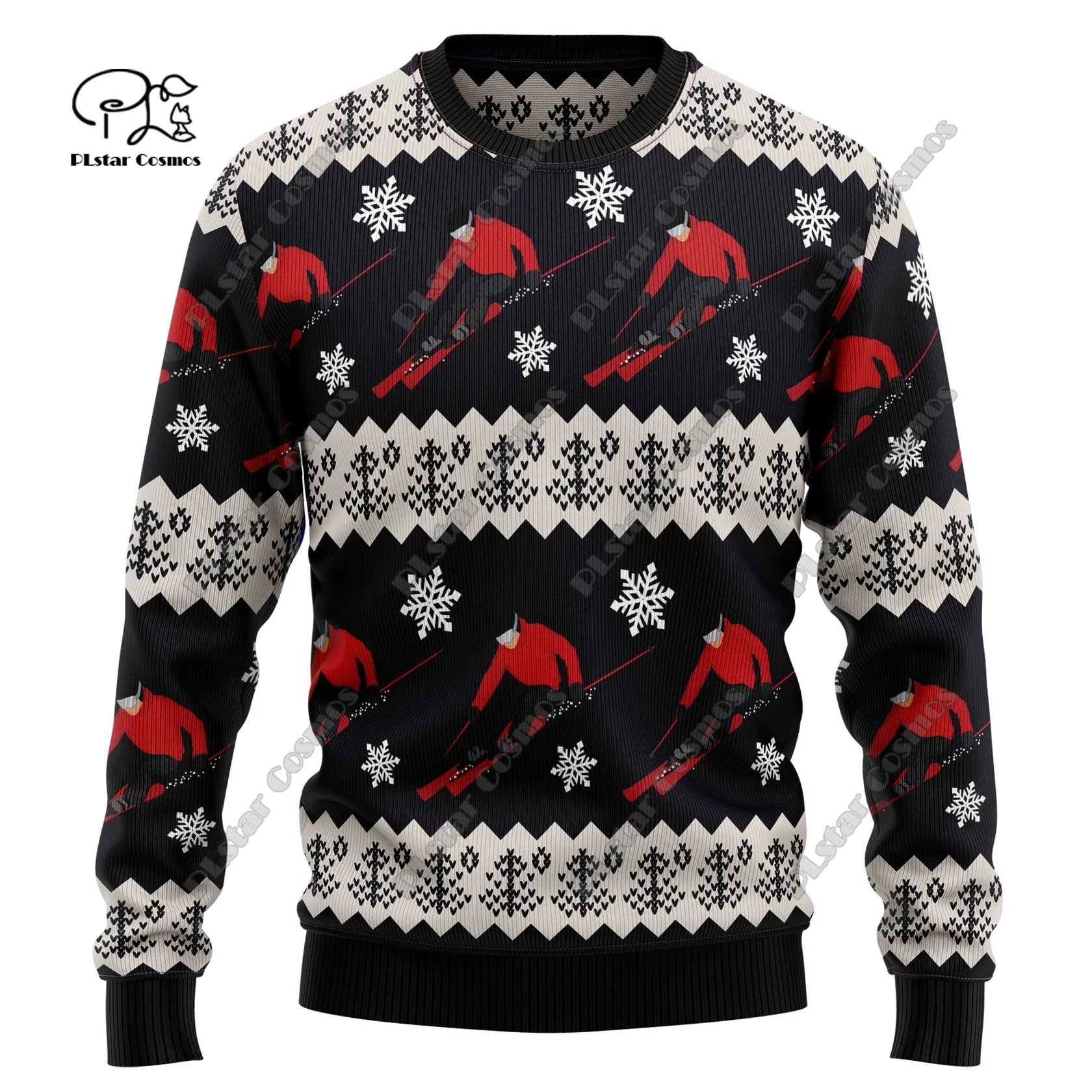 3D печать Рождественская елка Санта-Клаус татуировка кошка животное олень медведь свитер уличная одежда повседневная зимняя толстовка M5