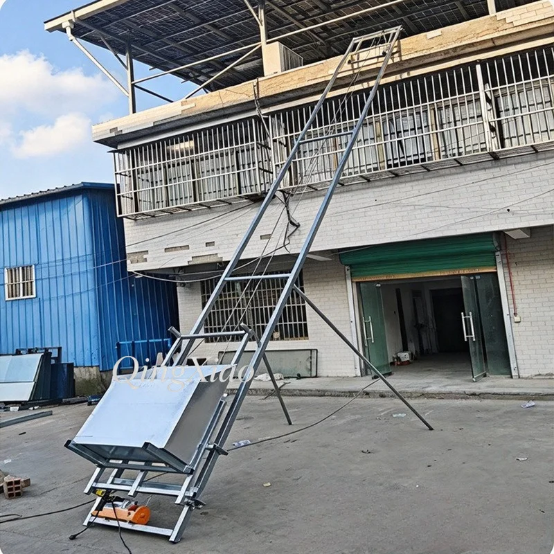Solar Panel Lifter for Self Built House Manual Flip Auto Turning Platform for Sand Cement Bulk Material Hopper Heavy Load Stable