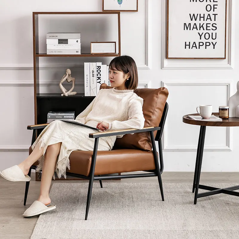 Modern Designer Living Room Sofas Minimalist Nordic Office Armchair Outdoor Sofa Leather Individual Muebles Backyard Furniture
