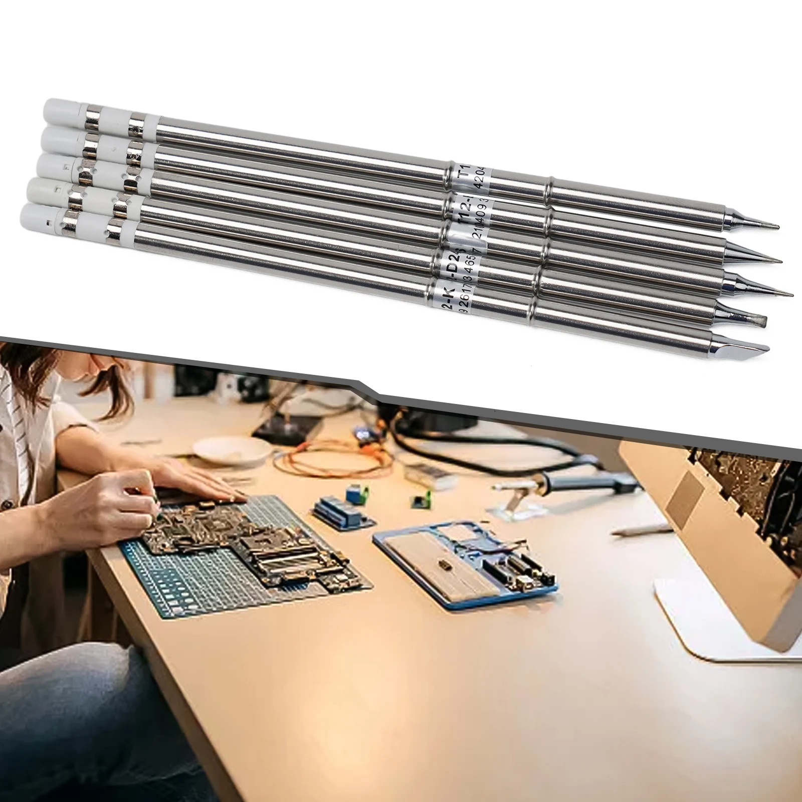 

5pcs T12 Soldering Iron Tips Welding Tools Electric Soldering Iron For FX-9501/912/FM-2027/2028 Soldering-Station Kits