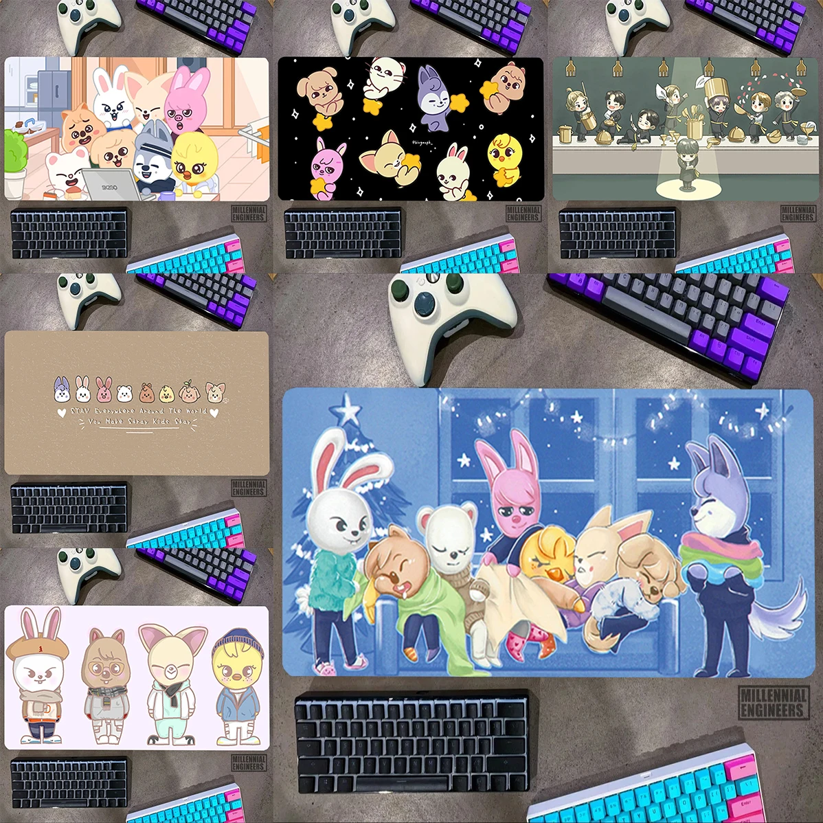 

K-Kpop Cute S-Skzoo-o Mouse Pad Gaming Mats Desk Mat Premium Mousepad Keyboard Office Accessories Big Mousepepad Gamer Extended