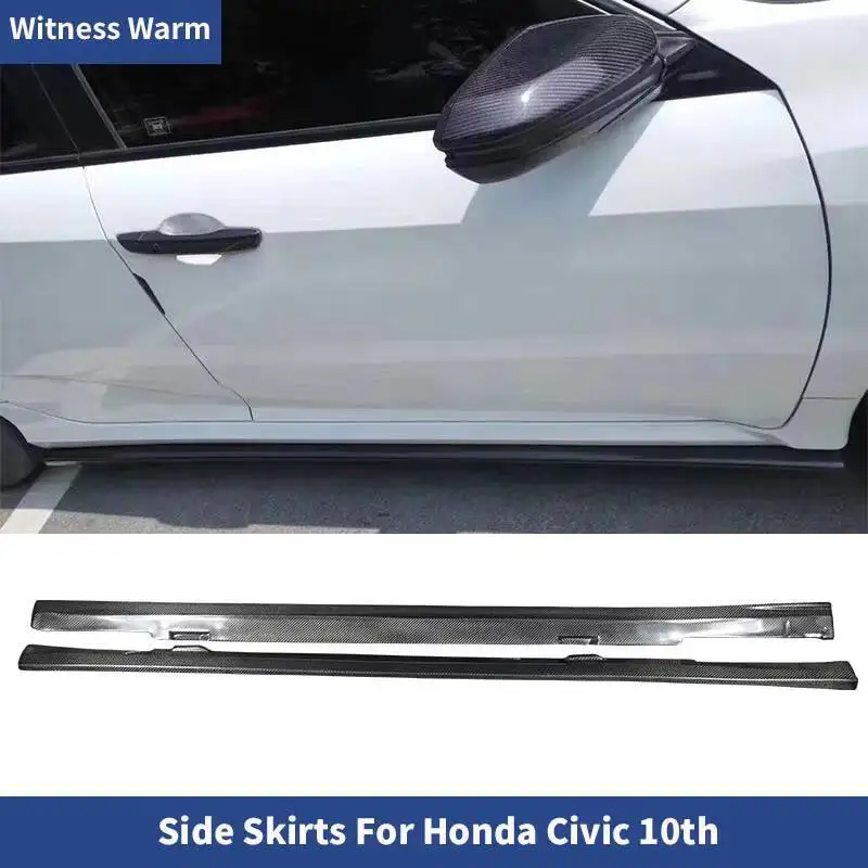 Kit de Jupes Latérales en Fibre de Carbone pour Honda Civic 16-17, Sedan 10th Isabel