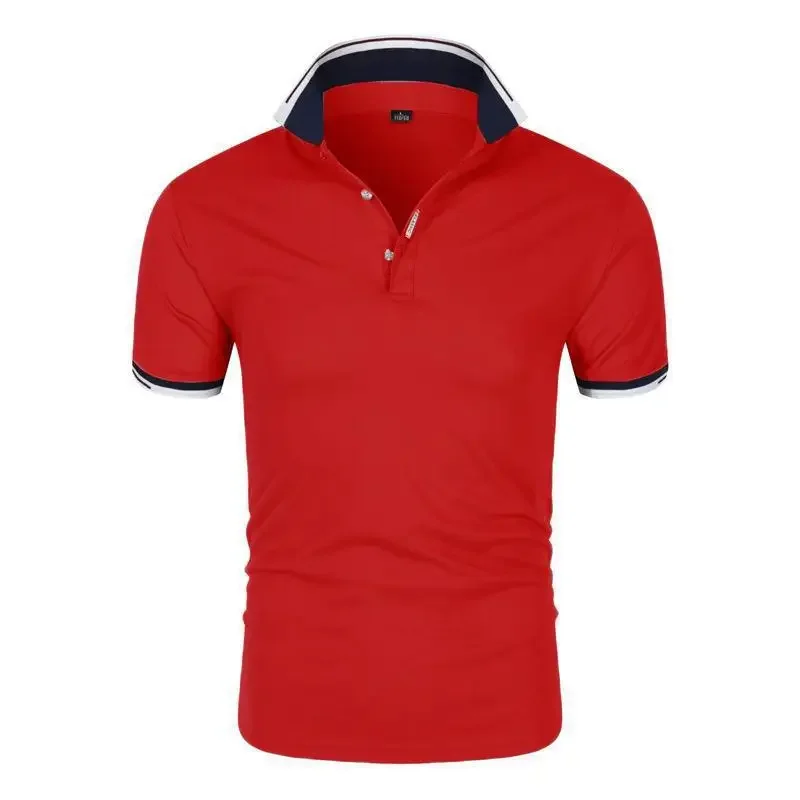 

Men's Summer Thin Fashion Lapel Jacquard Double-sided Golf Casual Holiday Regular Classic Solid Color Polo Shirt