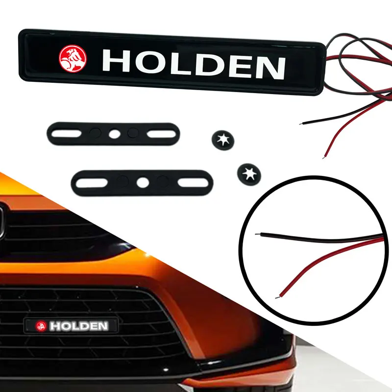 Auto Exterior Car Front Hood Grille Emblem Led Lights Sticker For Holden Astra Commodore HSV VT VX VU VY VZ VE Cruze Rodeo