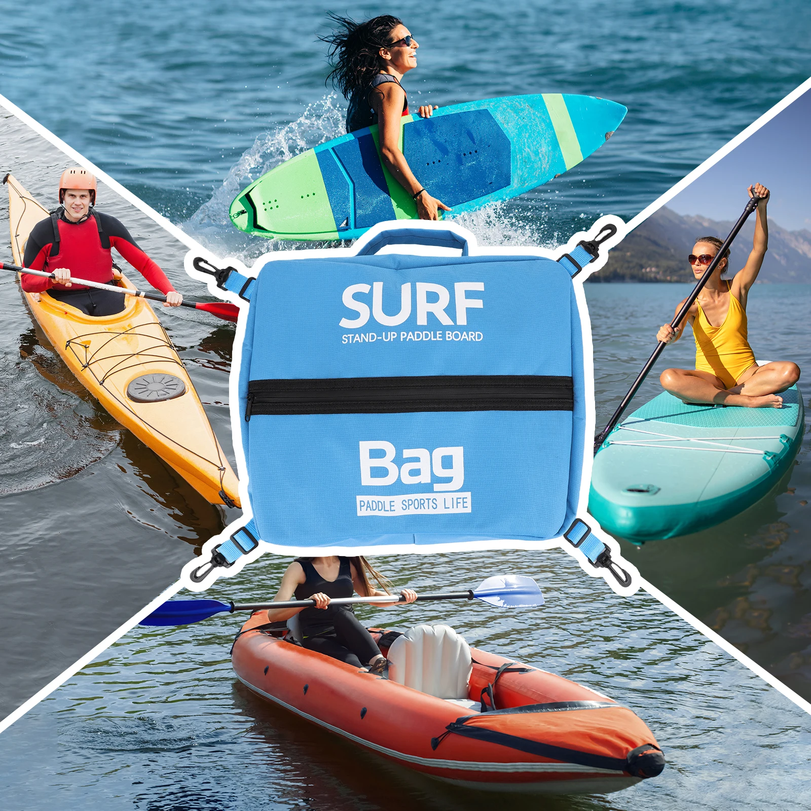 Cooler Storage Bag Lightweight Paddle Board Storage Bags with Fixing Buckle Stand Up Paddle Board Storage Bags Kayak Accessories