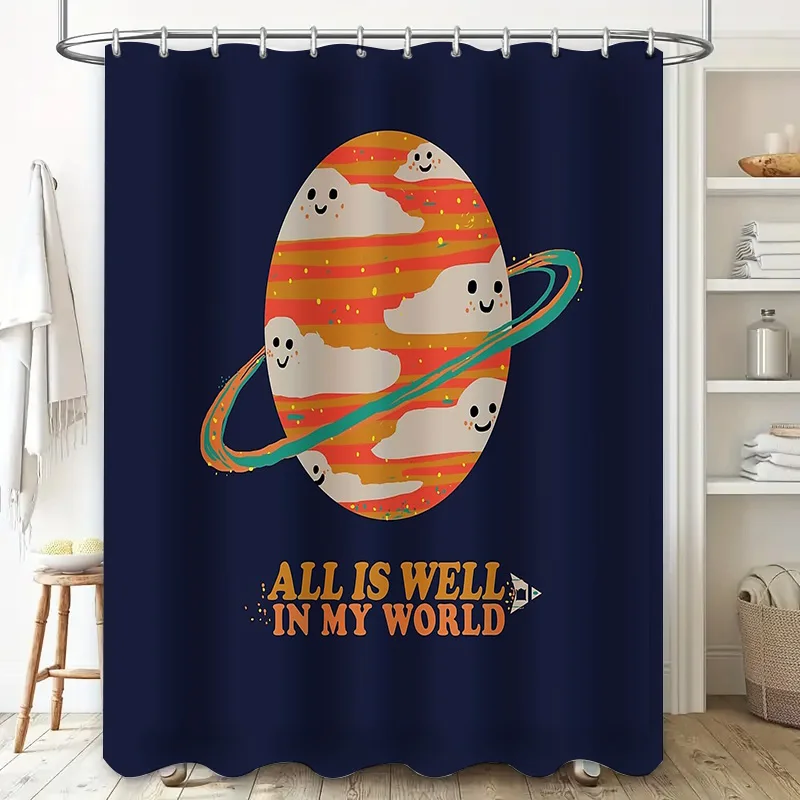 Galaxy Shower Curtain Space Universe Nebula Starry Sky Home Decor Bathroom Set Modern Art Pattern Backdrop