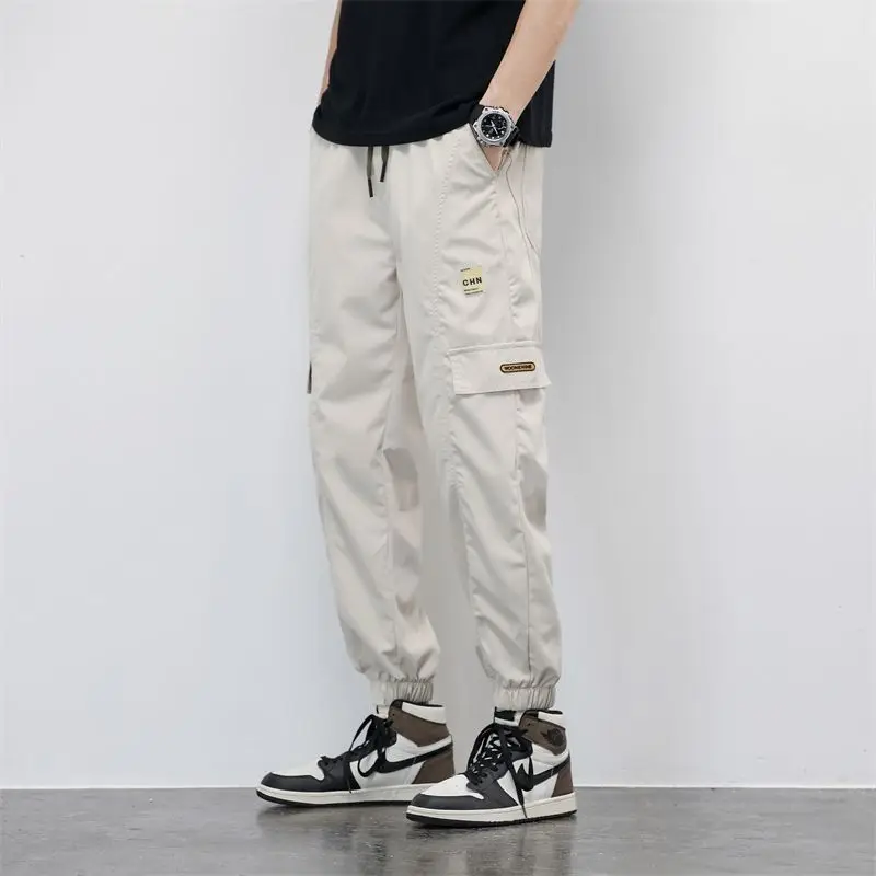 

Thin Fabric 2025 Spring Summer Korean Trendy Casual Loose Tapered Pants Fashion