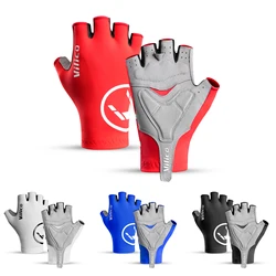 Bicycle Gel Half Finger Gloves Anti Slip Sweat Proof Shockproof Mountain Bike Road Armguard Portable Half Finger Bicycle Gloves