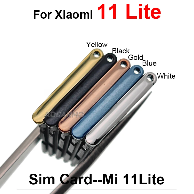 Tarjeta Sim para Xiaomi 11 Ultra Lite Mi 11T Pro 11Lite, soporte de bandeja Sim, ranura para enchufe, piezas de repuesto de reparación