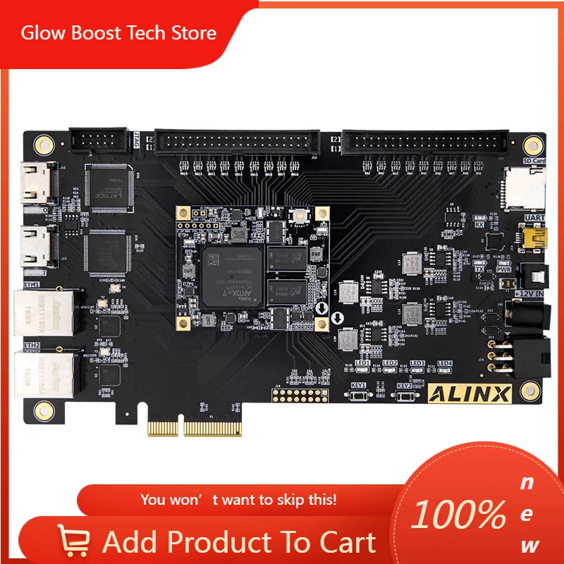 

Набор NYDIY: электронная демонстрационная плата FPGA Artix7 XC7A100T с PCIex4, Gigabit-Ethernet, HDMI, UART и слотом для SD-карты