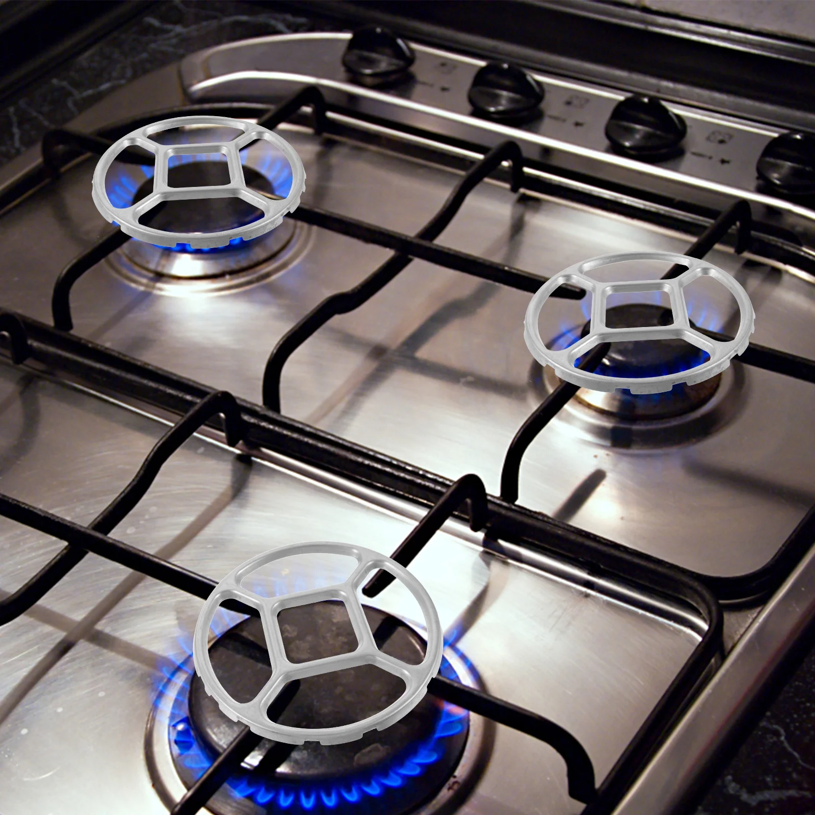 

s Gas Stove Accessories Silver Galvanized Wok High Temperature Resistant Anti Cooking Utensils Small Pot