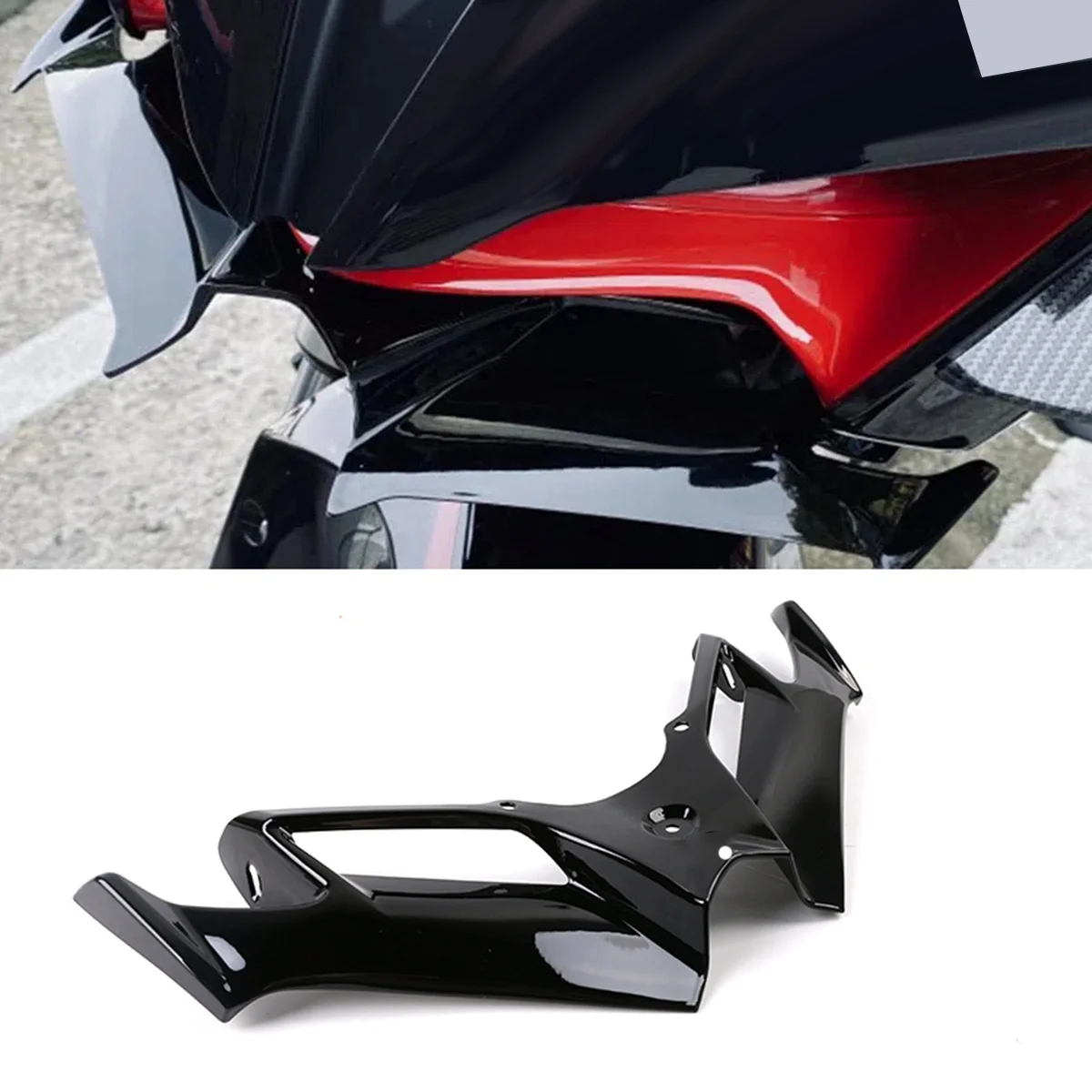 

look-Motorcycle Pneumatic Tail Spoiler Protector Front Fairing Universal for Forging