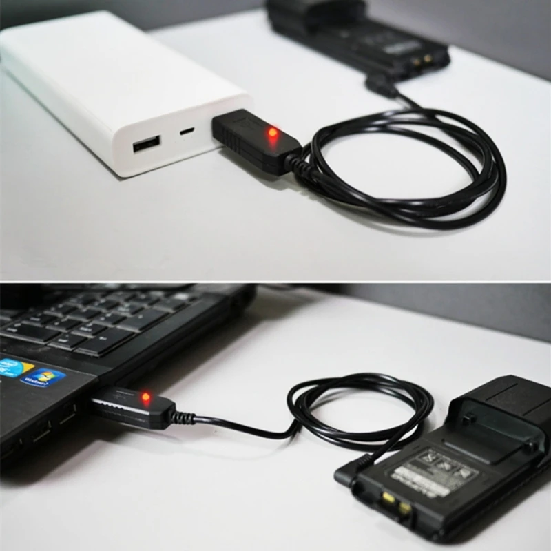 Walkie Talkie-Desktop USB Charging Cable Stand Brackets Compatible for BF-UV82 UV8D Two Way Radio Portable Charger-Base