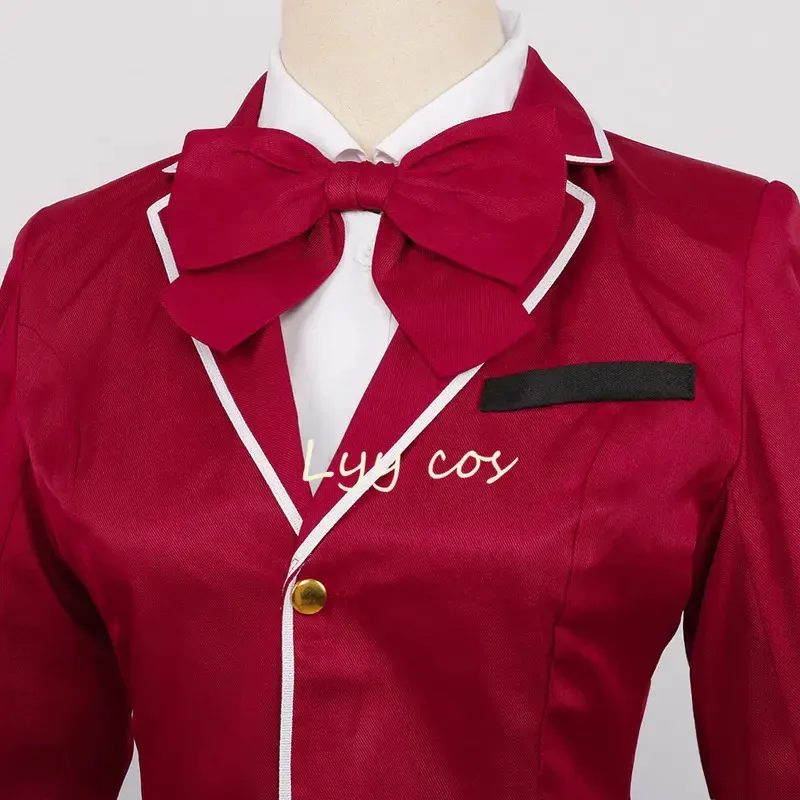 

CyAnime Classroom of the Elite Косплей Horikita Suzune Косплей Костюм Девушка Школьная Красная Униформа Юбки Хэллоуин Карнавальный Костюм