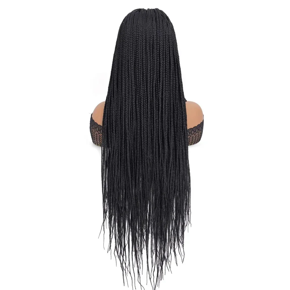 Peruca trançada de renda completa sintética jumbo tranças peruca para mulher 24 Polegada afro dreadlocks renda transparente peruca de cabelo do bebê moda