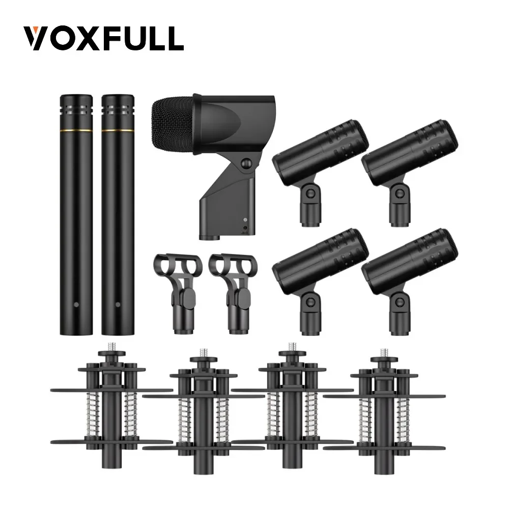 

VOXFULL DRM770Z professional oem wired condenser dynamic mic kit drum microphone set and accessories for drums music instrument