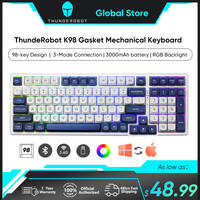 ThundeRobot K98 Gasket Gaming Mechanical Keyboard PBT Keycaps Hot Swap Bluetooth Keyboard Wireless RGB for IOS MAC Win Android