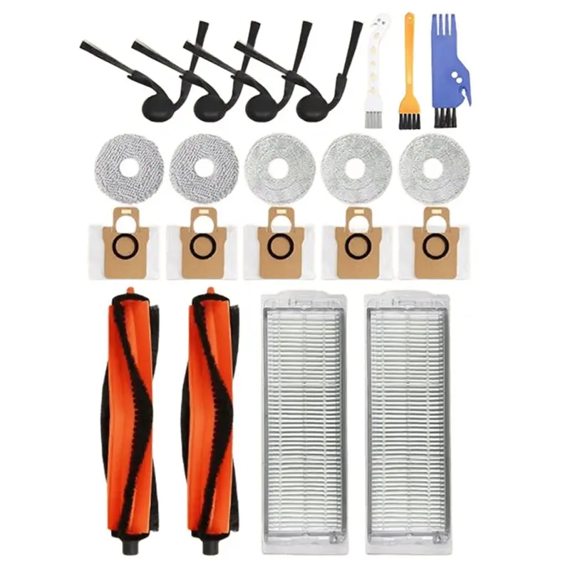 

ASWUT-For Robot Vacuum S40 Pro( OV71GL) Spare Parts Main Side Brush Hepa Filter Mop Rag Cloth Accessories Robot Vacuum C