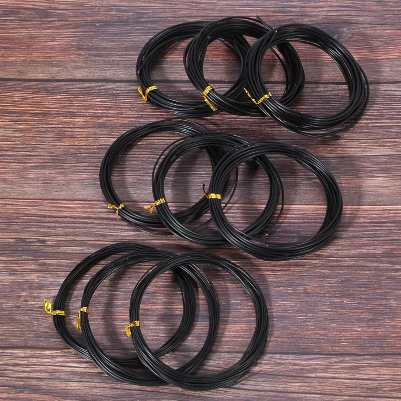 Cables de bonsái de entrenamiento, alambre de aluminio anodizado, 3 tamaños (1,0 Mm, 1,5 Mm, 2,0 Mm),Total de 147 pies, 9 rollos