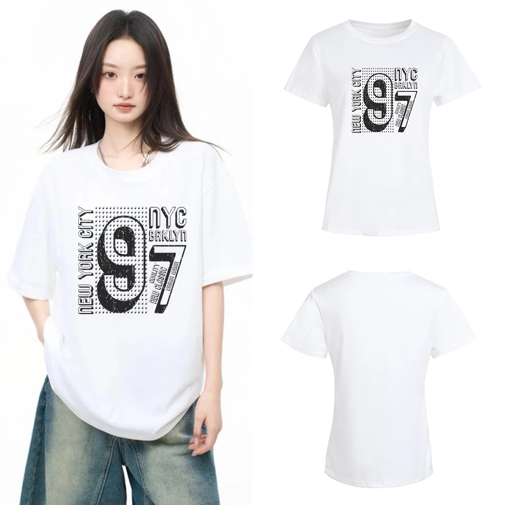 

Women White O-Neck Breathable Streetwear Print Tee Sexy Slim Fit Short Sleeve Top Female Causal Tops Tees T-Shirts