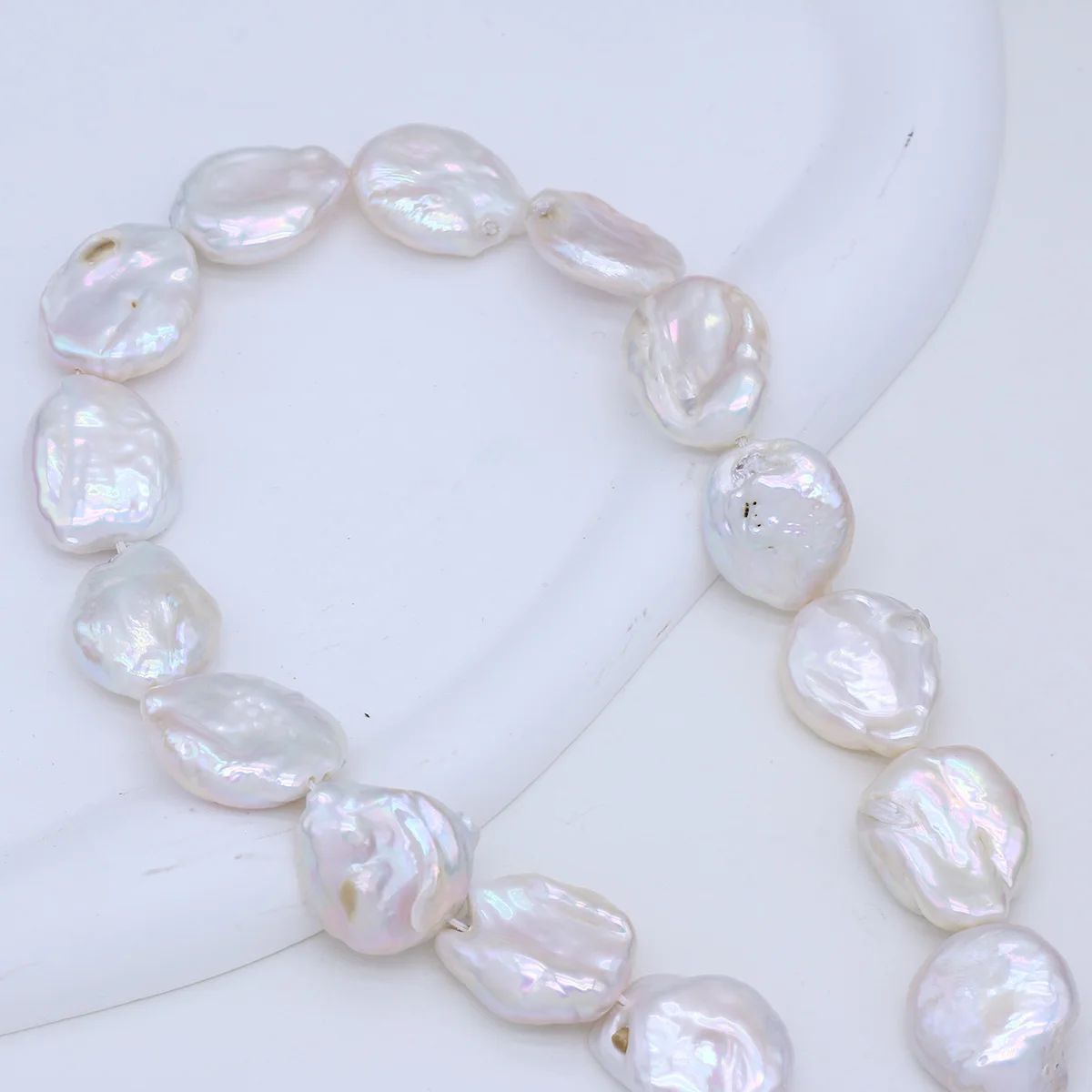 Baroque Freshwater Pearl Irregular Disc Beading Loose Spacer Beads For Jewelry Diy Making Necklace Bracelet Earring Accessories